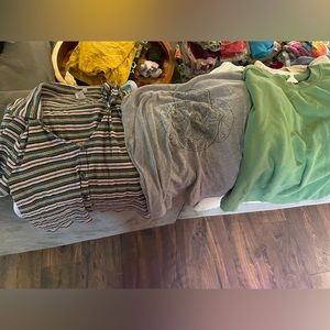 Shirts/sweaters, some medium some small and some XL